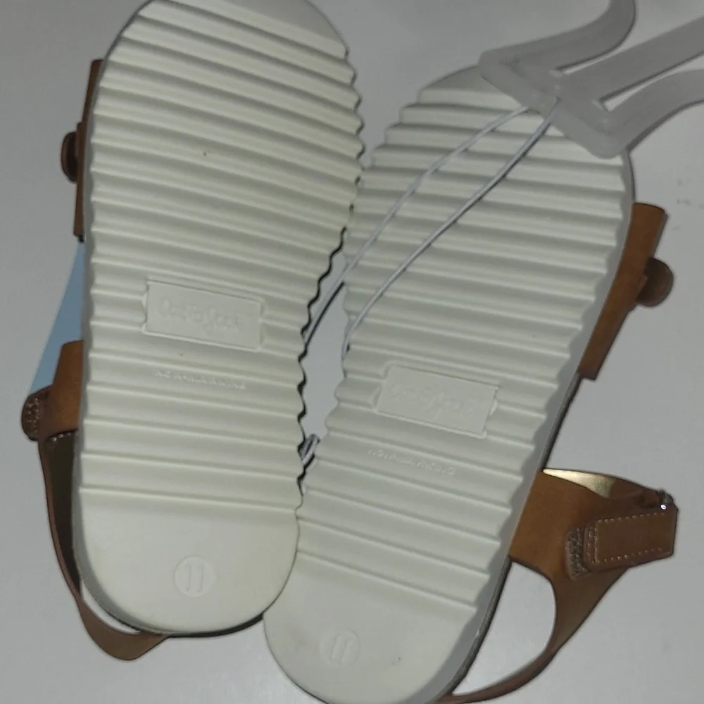 New With Tags! Cat & Jack Girls Shaelyn size 11 cognac summer sandals